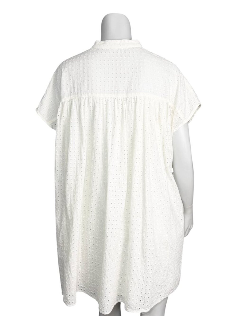 MADEWELL Eyelet Boxy Mini Shirtdress - Picture 4 of 8